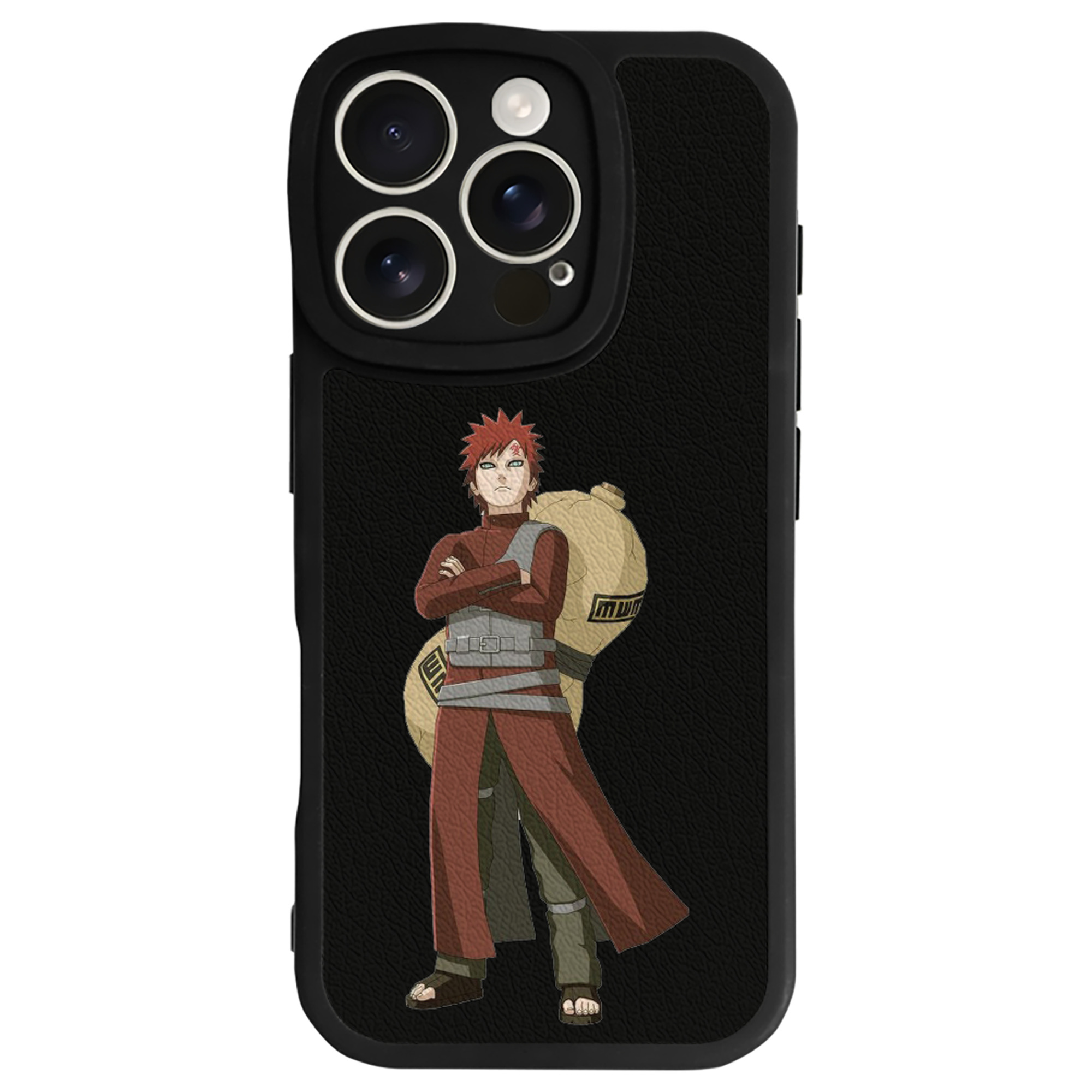 （画像用） NARUTO -ナルト- ガアラ Gaara 【iPhone 16シリーズ対応】シリコンスマホケース（レザー調） 材質：シリコン